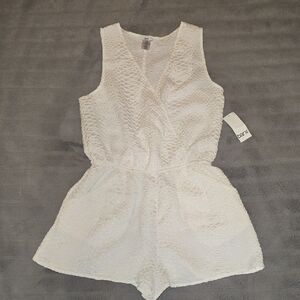 Bar III Kids Cream Textured Bodysuit